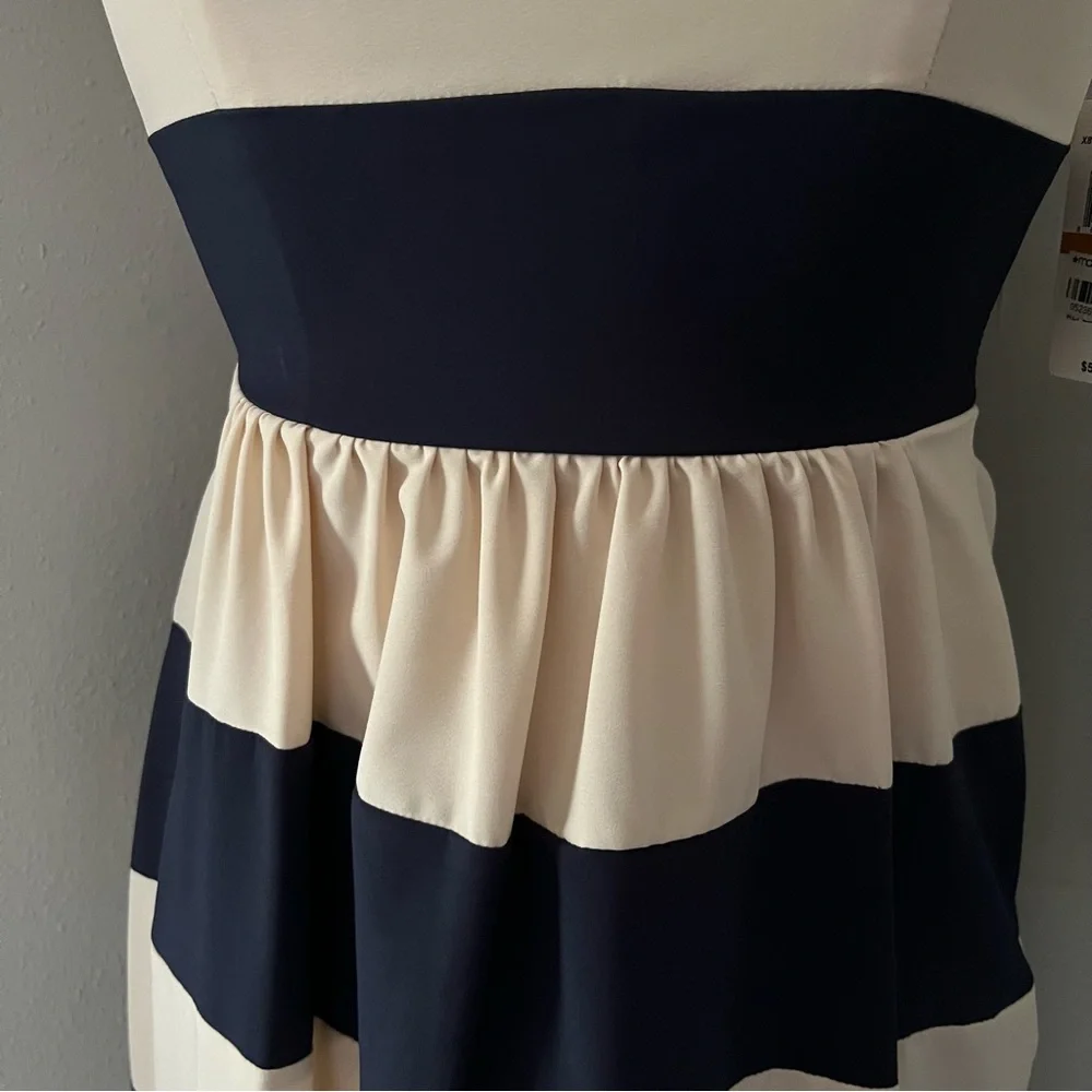 B.Darlin Striped Fit and Flare Dress - Picture 3 of 6